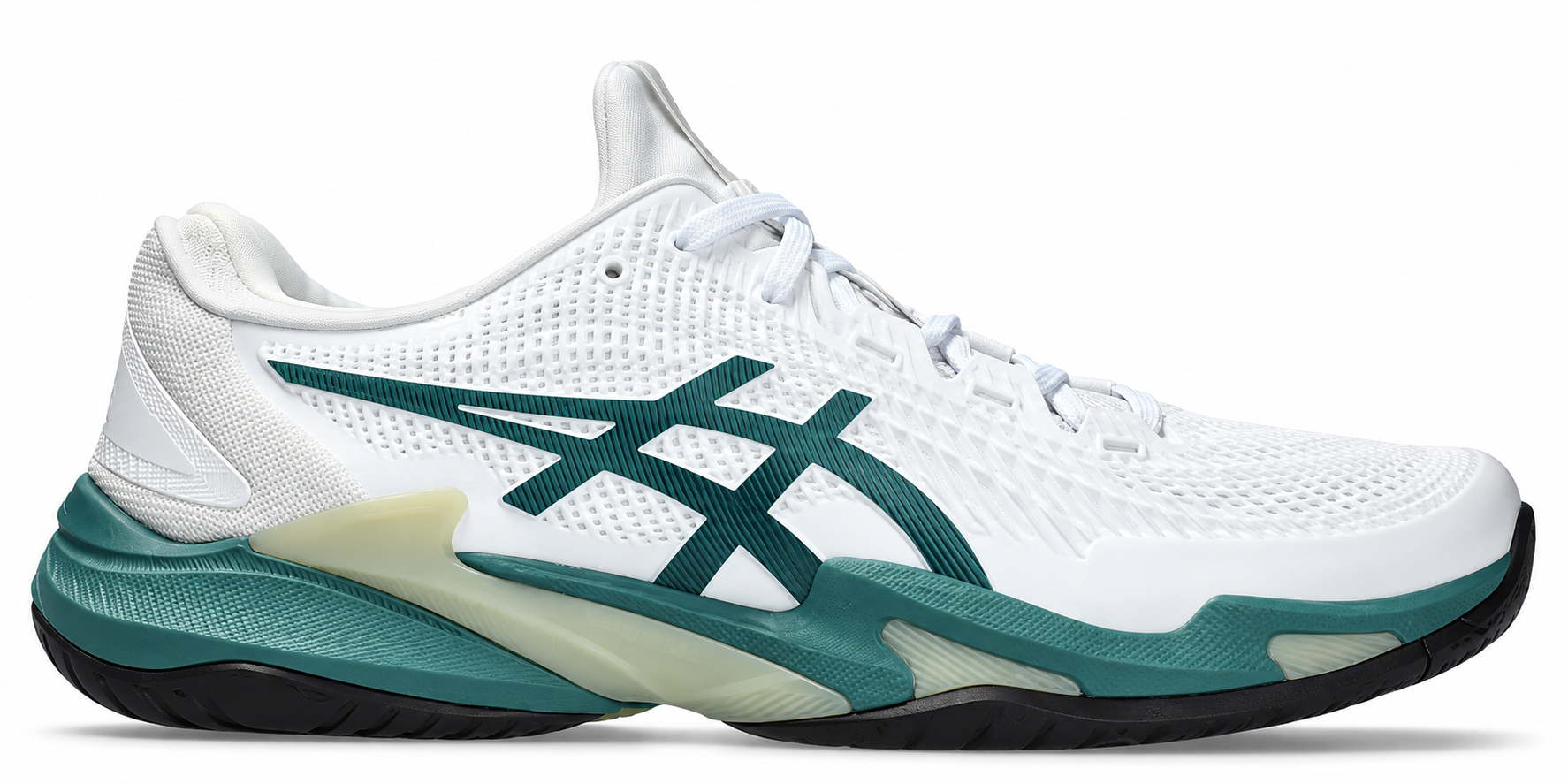 Tênis Asics Masculino All Court FF 3 Cinza Branco e Verde